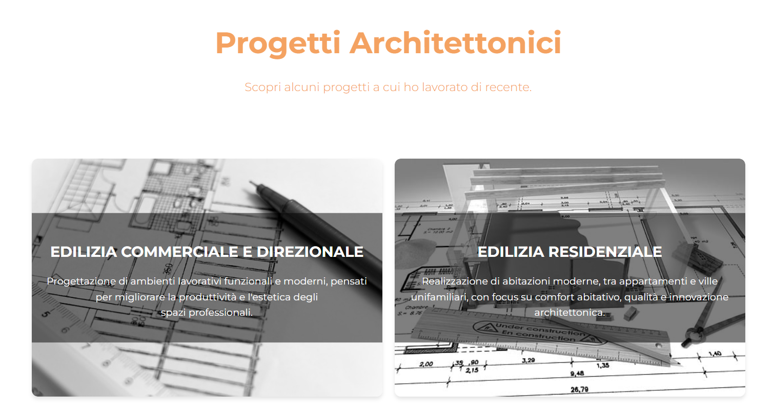 Portfolio di Progetti Architettonici - Sito Web Portfolio